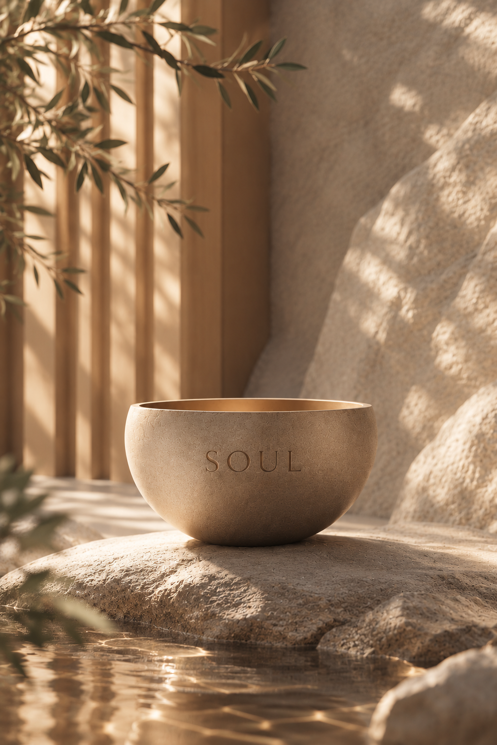 Золотая чаша SOUL у воды